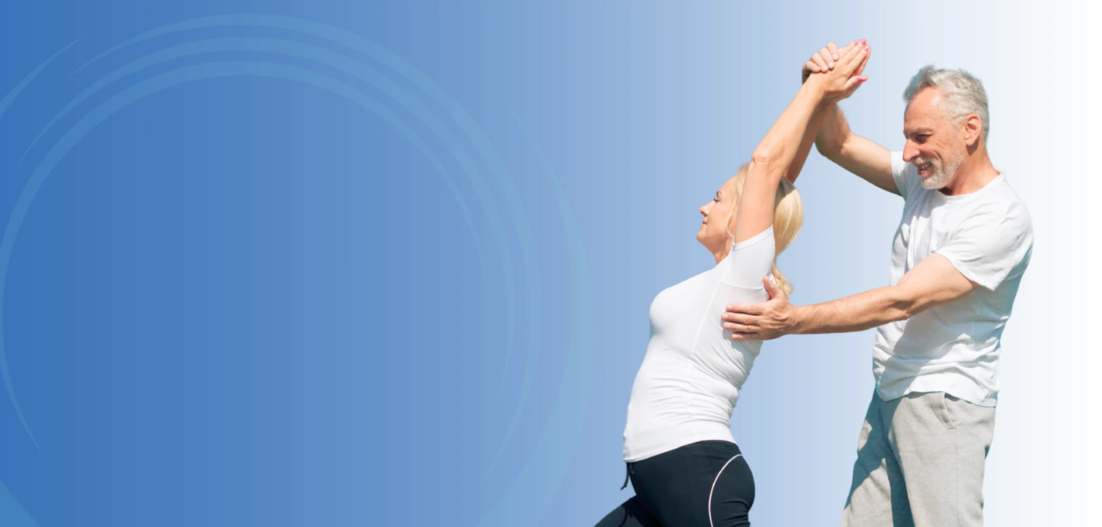 Man & Woman Performing Yoga