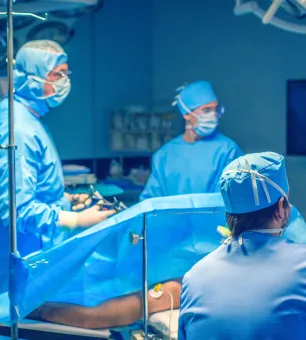 surgeons in an operating room